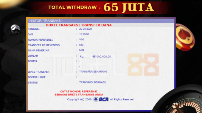 TG88 BUKTI JP SIANG