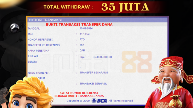 TG88 BUKTI JP PAGI