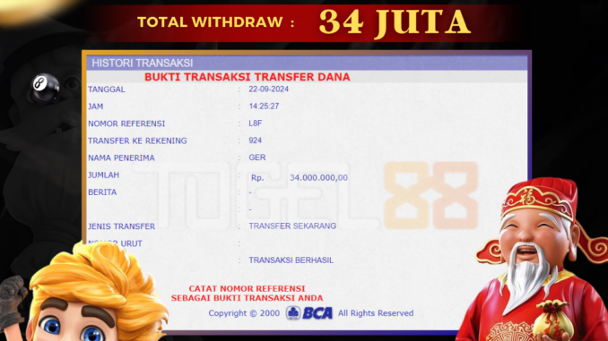TG88 BUKTI JP SIANG