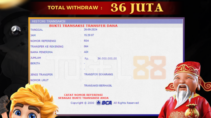 TG88 BUKTI JP SIANG