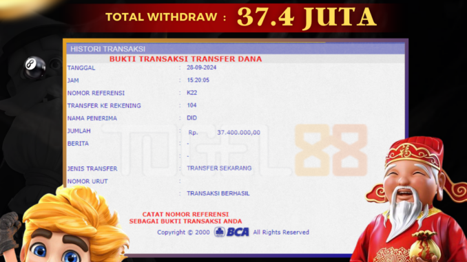TG88 BUKTI JP SIANG