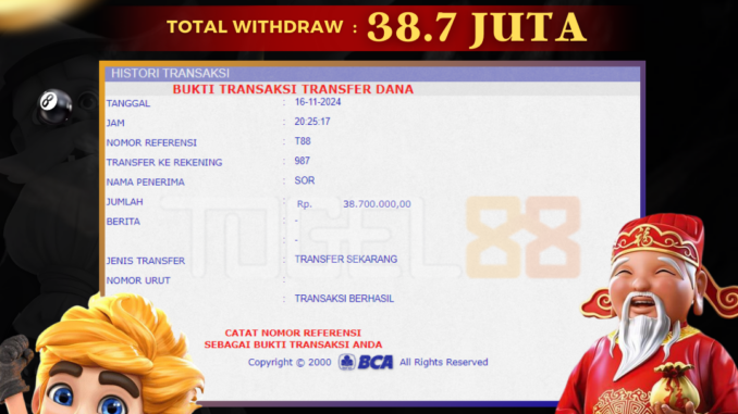 TG88 BUKTI JP SIANG