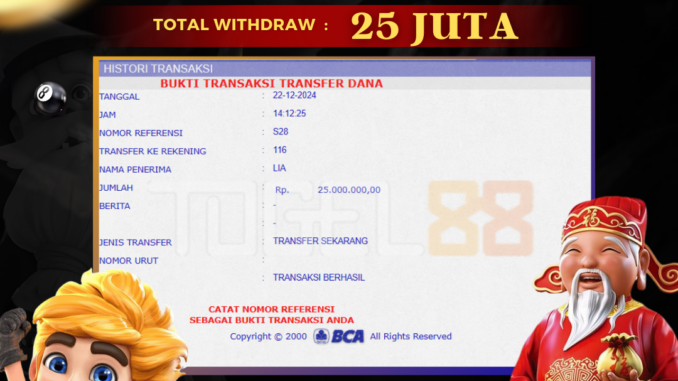 TG88 BUKTI JP SIANG